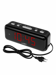 Часы электронные настольные от сети с будильником VST 738-1 Красные